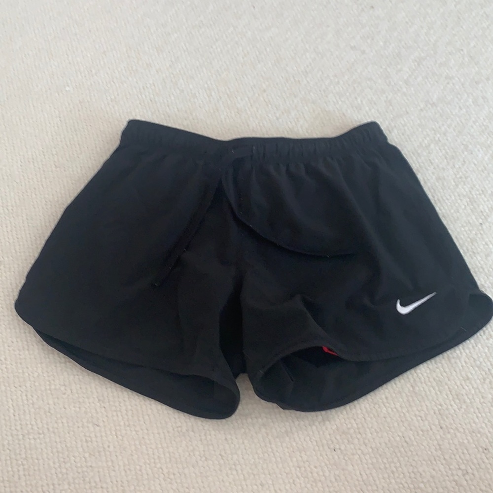 black and pink nike shorts